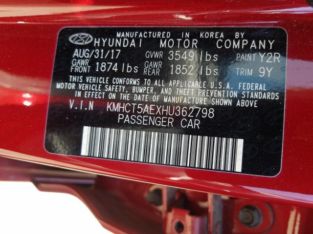 Photo 9 VIN: KMHCT5AEXHU362798 - HYUNDAI ACCENT SE 