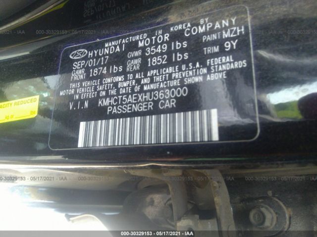 Photo 8 VIN: KMHCT5AEXHU363000 - HYUNDAI ACCENT 