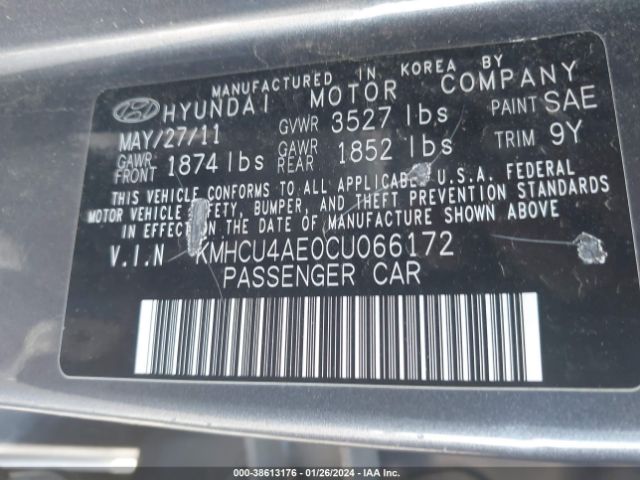 Photo 8 VIN: KMHCU4AE0CU066172 - HYUNDAI ACCENT 