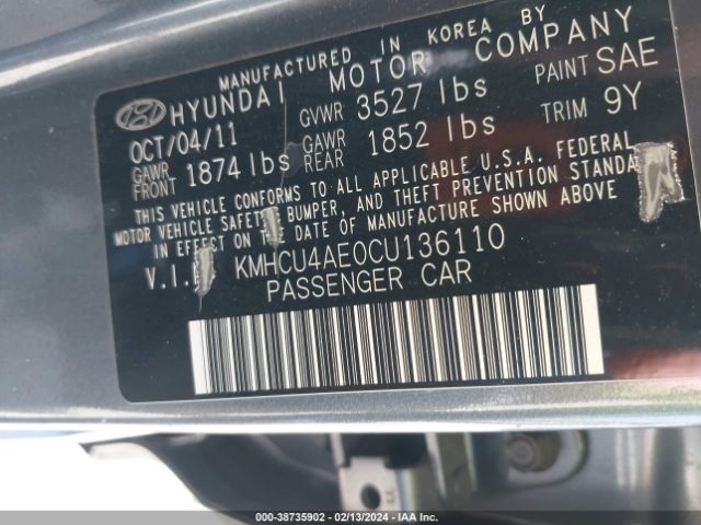 Photo 8 VIN: KMHCU4AE0CU136110 - HYUNDAI ACCENT 