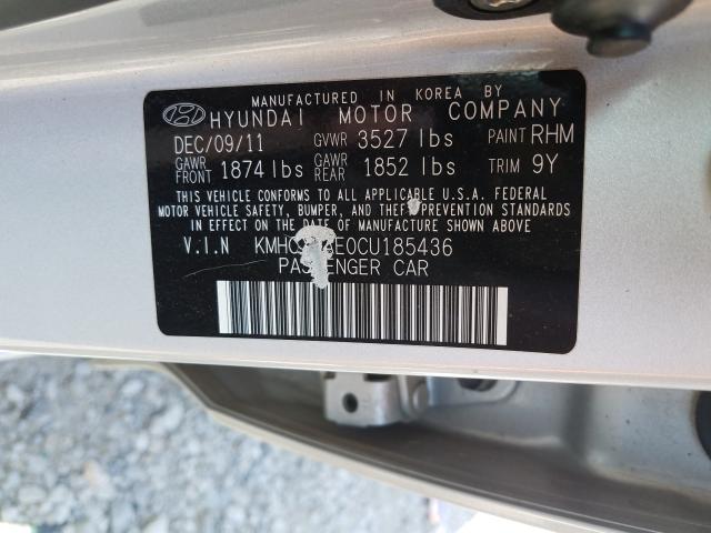 Photo 9 VIN: KMHCU4AE0CU185436 - HYUNDAI ACCENT GLS 