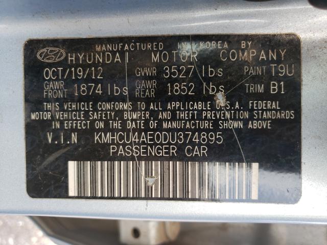 Photo 9 VIN: KMHCU4AE0DU374895 - HYUNDAI ACCENT GLS 