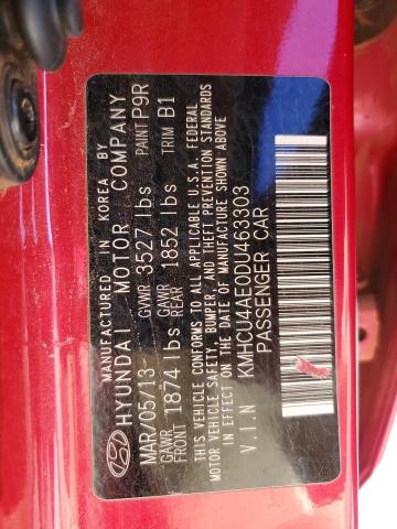 Photo 12 VIN: KMHCU4AE0DU463303 - HYUNDAI ACCENT GLS 