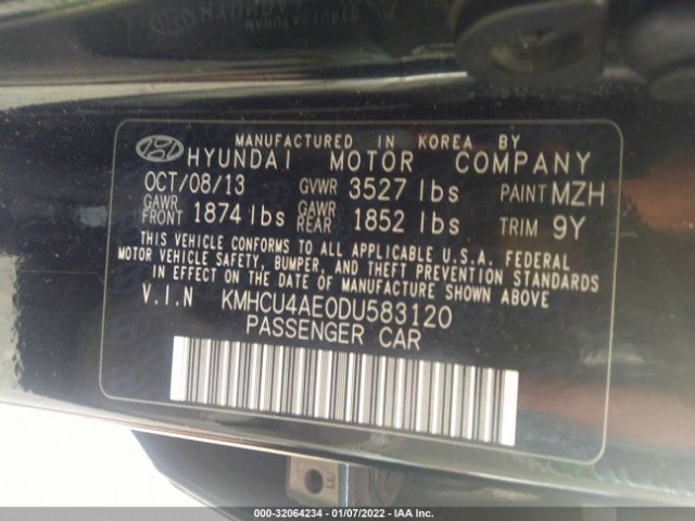 Photo 8 VIN: KMHCU4AE0DU583120 - HYUNDAI ACCENT 