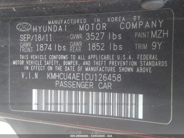 Photo 8 VIN: KMHCU4AE1CU126458 - HYUNDAI ACCENT 