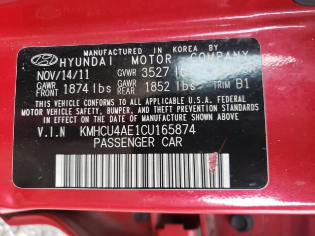 Photo 11 VIN: KMHCU4AE1CU165874 - HYUNDAI ACCENT GLS 