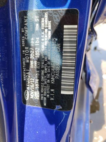 Photo 9 VIN: KMHCU4AE1DU394315 - HYUNDAI ACCENT GLS 