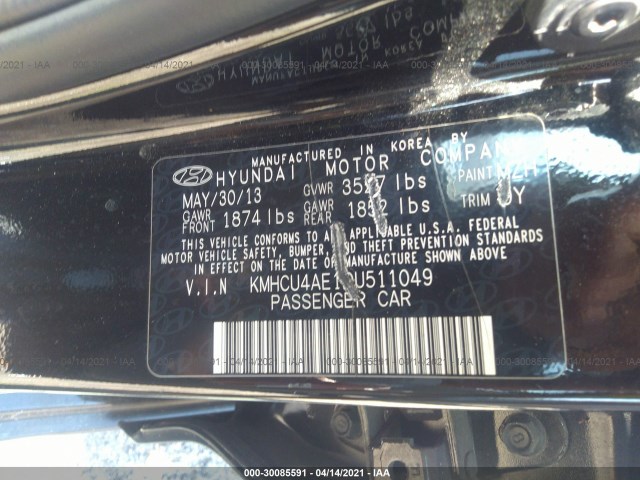 Photo 8 VIN: KMHCU4AE1DU511049 - HYUNDAI ACCENT 