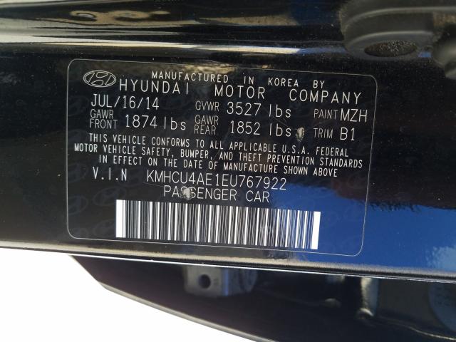 Photo 9 VIN: KMHCU4AE1EU767922 - HYUNDAI ACCENT GLS 