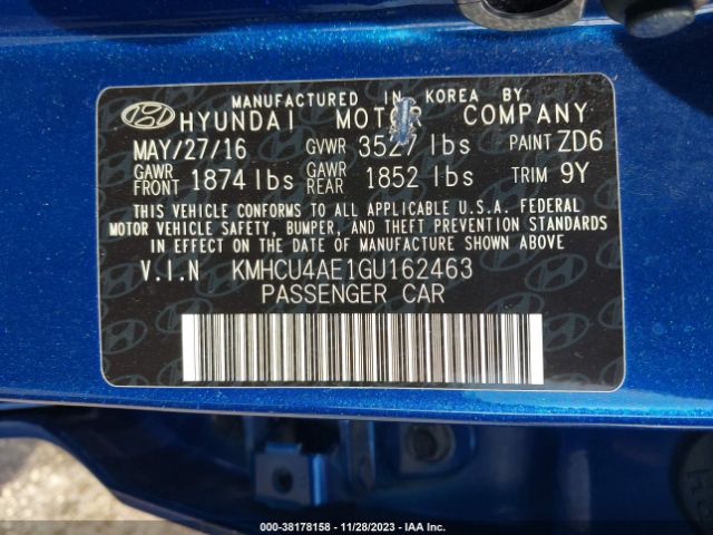 Photo 8 VIN: KMHCU4AE1GU162463 - HYUNDAI ACCENT 