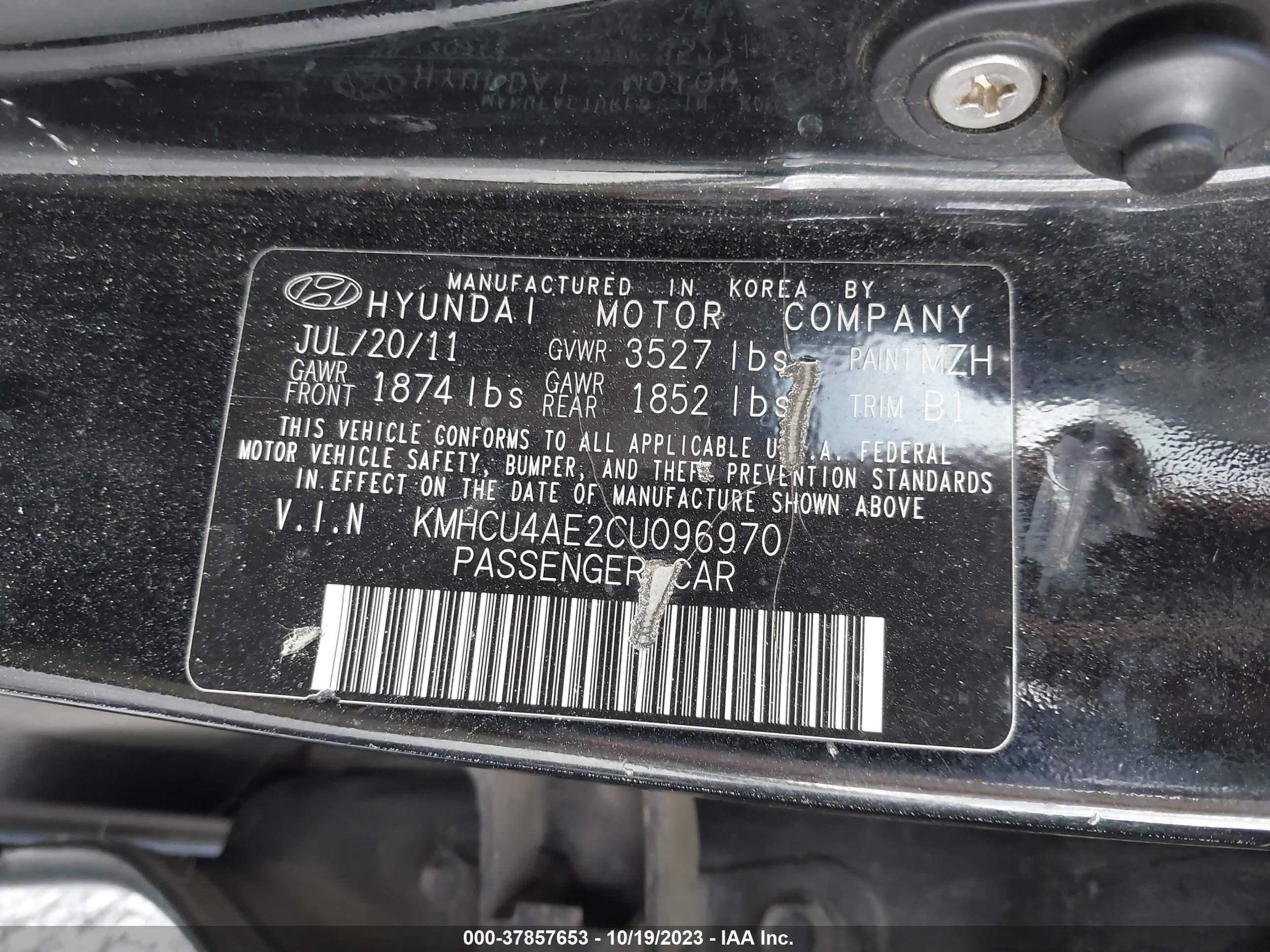 Photo 8 VIN: KMHCU4AE2CU096970 - HYUNDAI ACCENT 