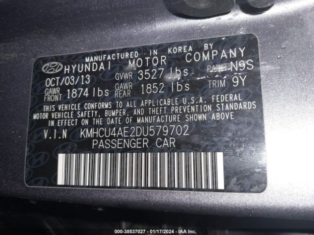 Photo 8 VIN: KMHCU4AE2DU579702 - HYUNDAI ACCENT 