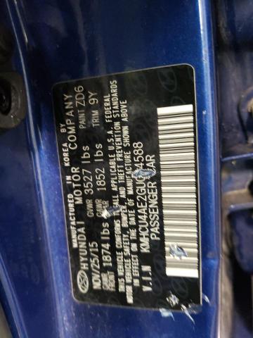 Photo 12 VIN: KMHCU4AE2GU064588 - HYUNDAI ACCENT SE 