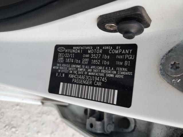 Photo 11 VIN: KMHCU4AE3CU194745 - HYUNDAI ACCENT GLS 