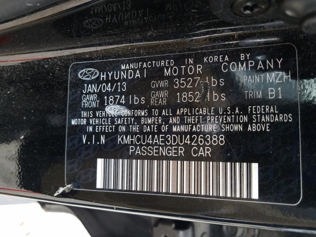 Photo 9 VIN: KMHCU4AE3DU426388 - HYUNDAI ACCENT GLS 