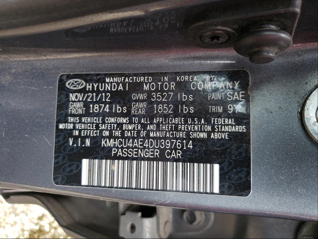 Photo 9 VIN: KMHCU4AE4DU397614 - HYUNDAI ACCENT GLS 