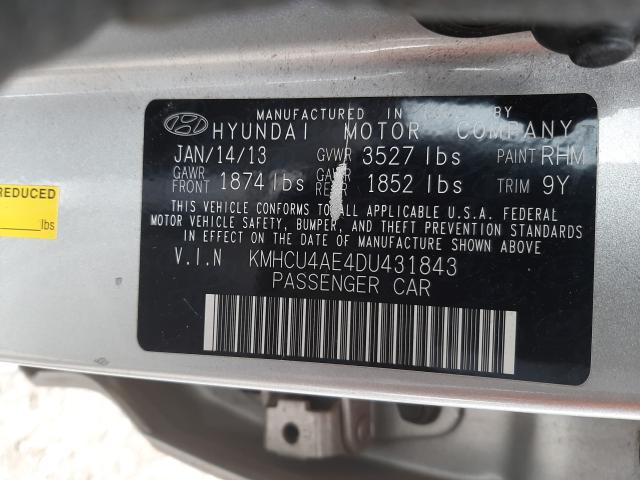 Photo 9 VIN: KMHCU4AE4DU431843 - HYUNDAI ACCENT GLS 