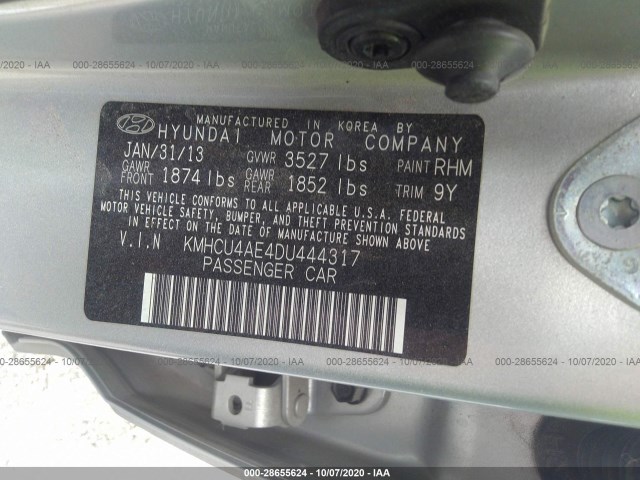 Photo 8 VIN: KMHCU4AE4DU444317 - HYUNDAI ACCENT 