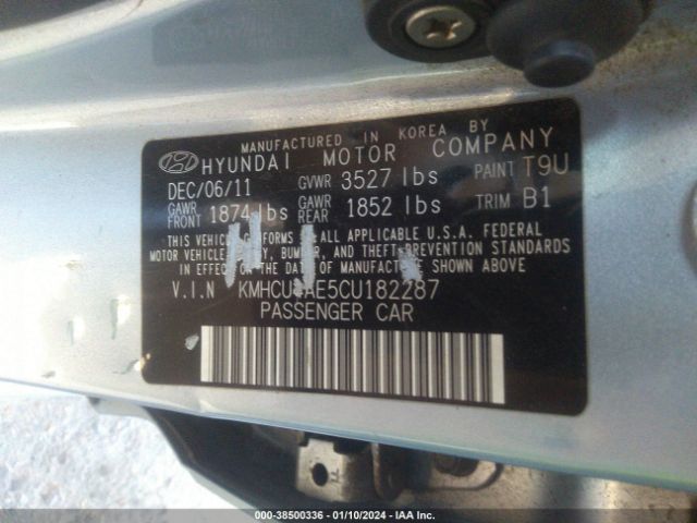 Photo 8 VIN: KMHCU4AE5CU182287 - HYUNDAI ACCENT 