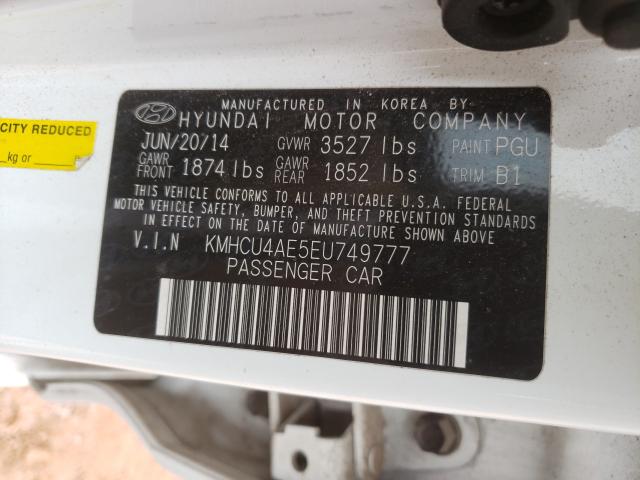 Photo 9 VIN: KMHCU4AE5EU749777 - HYUNDAI ACCENT GLS 