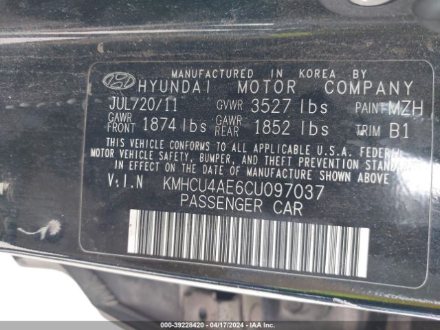 Photo 8 VIN: KMHCU4AE6CU097037 - HYUNDAI ACCENT 