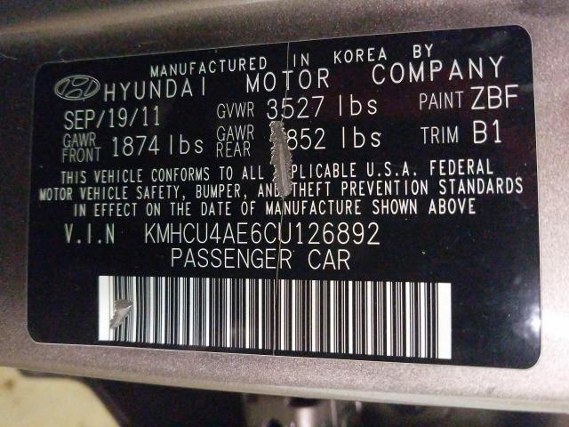 Photo 9 VIN: KMHCU4AE6CU126892 - HYUNDAI ACCENT GLS 