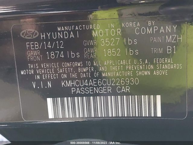 Photo 8 VIN: KMHCU4AE6CU226930 - HYUNDAI ACCENT 