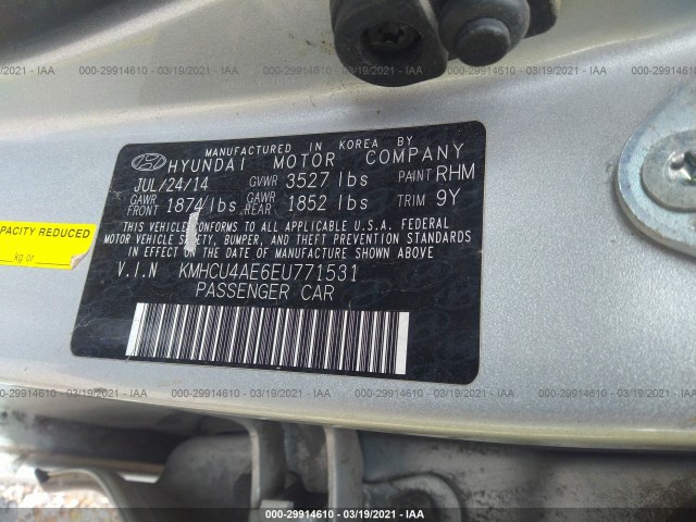 Photo 8 VIN: KMHCU4AE6EU771531 - HYUNDAI ACCENT 