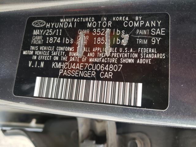 Photo 9 VIN: KMHCU4AE7CU064807 - HYUNDAI ACCENT GLS 