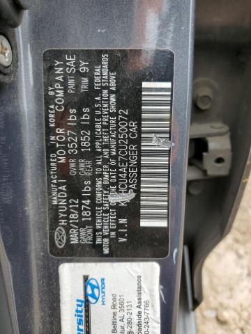 Photo 12 VIN: KMHCU4AE7CU250072 - HYUNDAI ACCENT GLS 