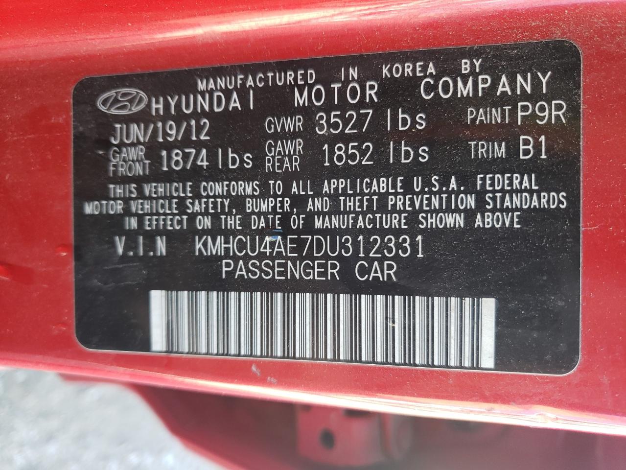 Photo 11 VIN: KMHCU4AE7DU312331 - HYUNDAI ACCENT 