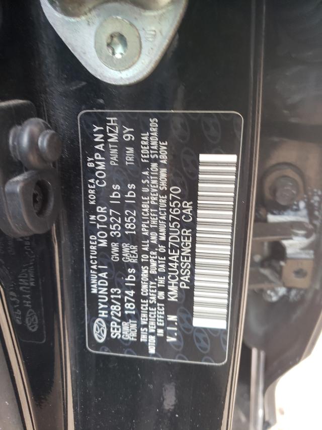 Photo 9 VIN: KMHCU4AE7DU576570 - HYUNDAI ACCENT GLS 