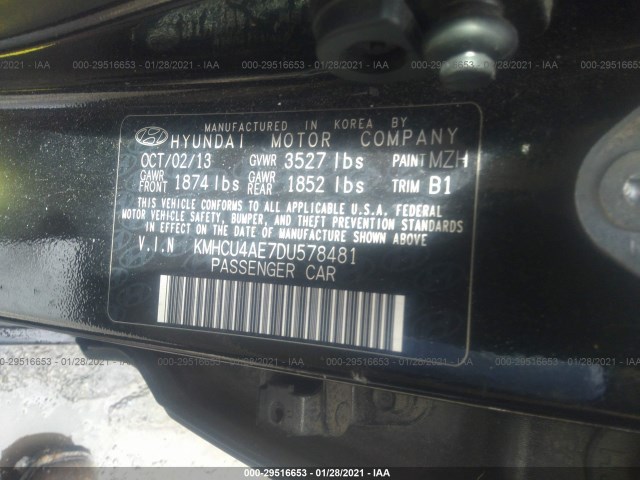 Photo 8 VIN: KMHCU4AE7DU578481 - HYUNDAI ACCENT 