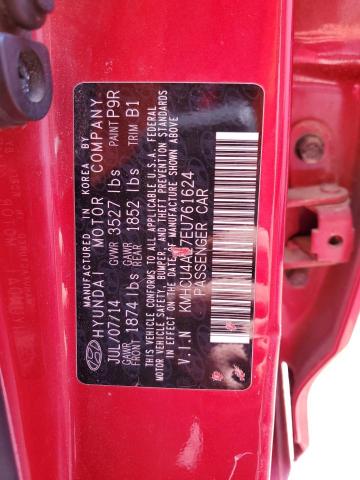 Photo 11 VIN: KMHCU4AE7EU761624 - HYUNDAI ACCENT GLS 