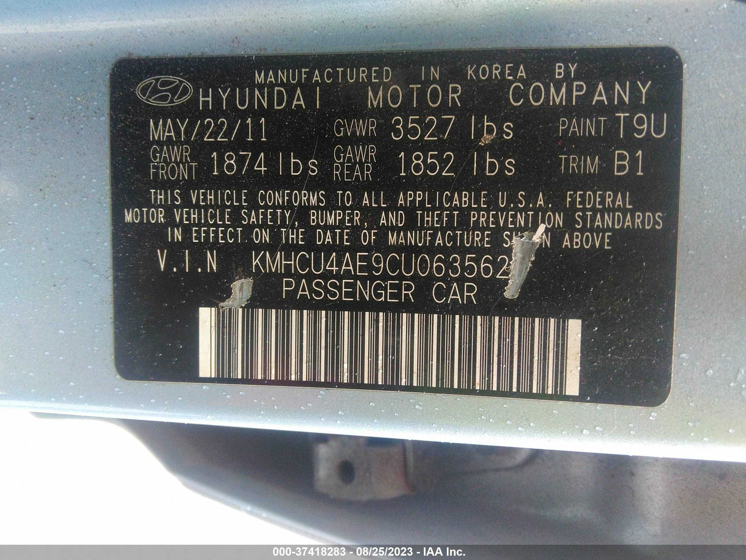 Photo 8 VIN: KMHCU4AE9CU063562 - HYUNDAI ACCENT 