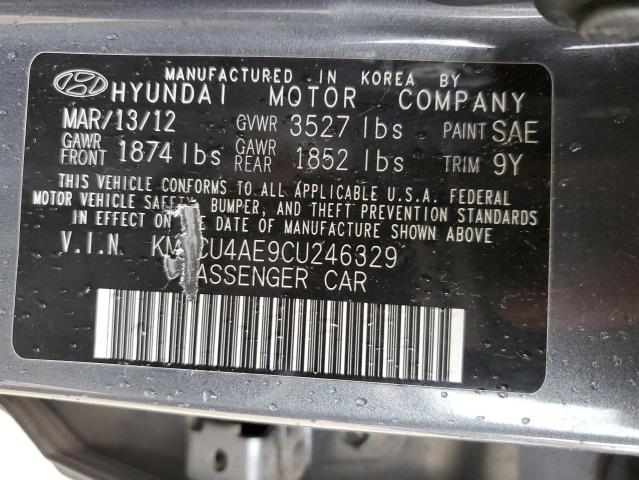 Photo 12 VIN: KMHCU4AE9CU246329 - HYUNDAI ACCENT 