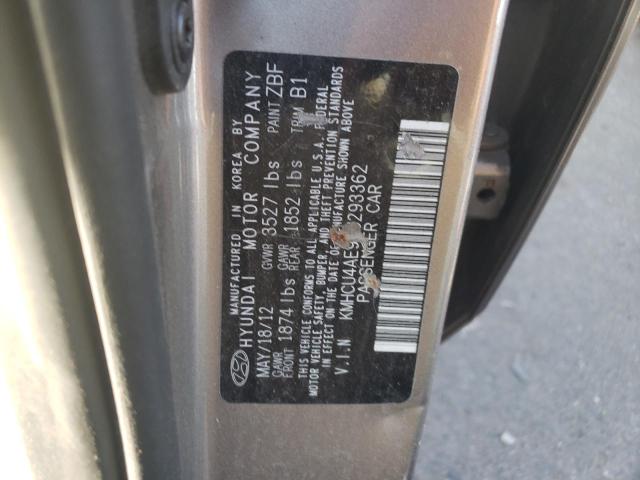 Photo 9 VIN: KMHCU4AE9DU293362 - HYUNDAI ACCENT GLS 