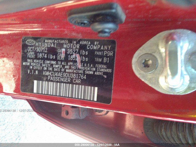 Photo 8 VIN: KMHCU4AE9DU381764 - HYUNDAI ACCENT 