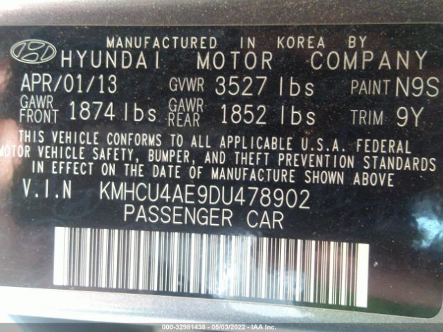 Photo 8 VIN: KMHCU4AE9DU478902 - HYUNDAI ACCENT 