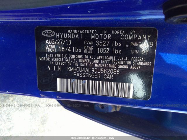 Photo 8 VIN: KMHCU4AE9DU562086 - HYUNDAI ACCENT 