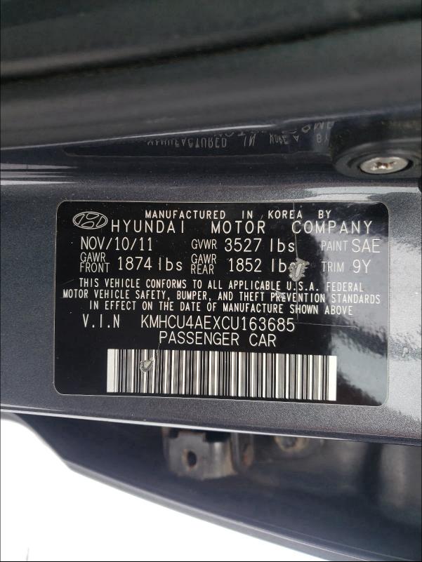 Photo 9 VIN: KMHCU4AEXCU163685 - HYUNDAI ACCENT GLS 