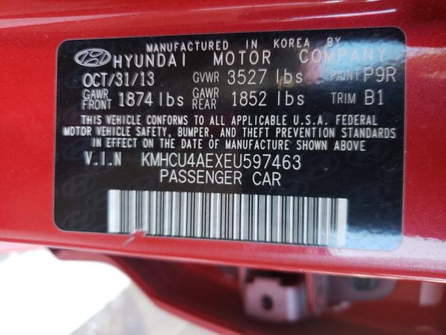 Photo 9 VIN: KMHCU4AEXEU597463 - HYUNDAI ACCENT GLS 