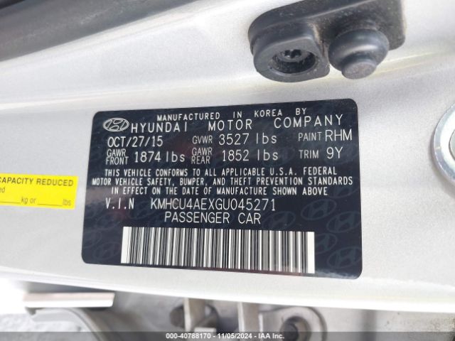 Photo 8 VIN: KMHCU4AEXGU045271 - HYUNDAI ACCENT 