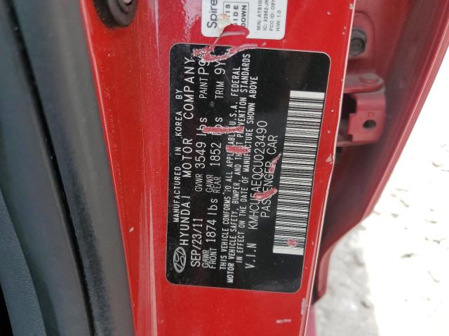 Photo 12 VIN: KMHCU5AE0CU023490 - HYUNDAI ACCENT GLS 