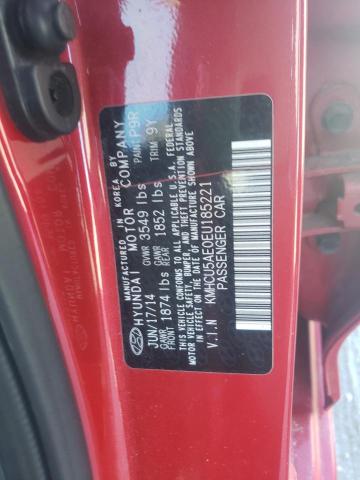 Photo 9 VIN: KMHCU5AE0EU185221 - HYUNDAI ACCENT GLS 