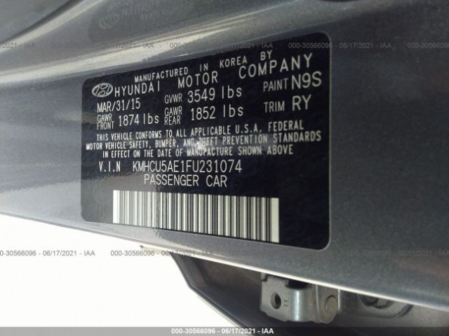 Photo 8 VIN: KMHCU5AE1FU231074 - HYUNDAI ACCENT 