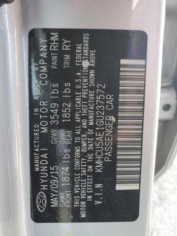 Photo 11 VIN: KMHCU5AE1GU237572 - HYUNDAI ACCENT SPO 