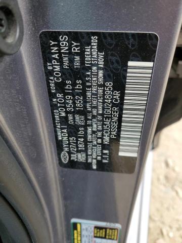 Photo 9 VIN: KMHCU5AE1GU248958 - HYUNDAI ACCENT SPO 