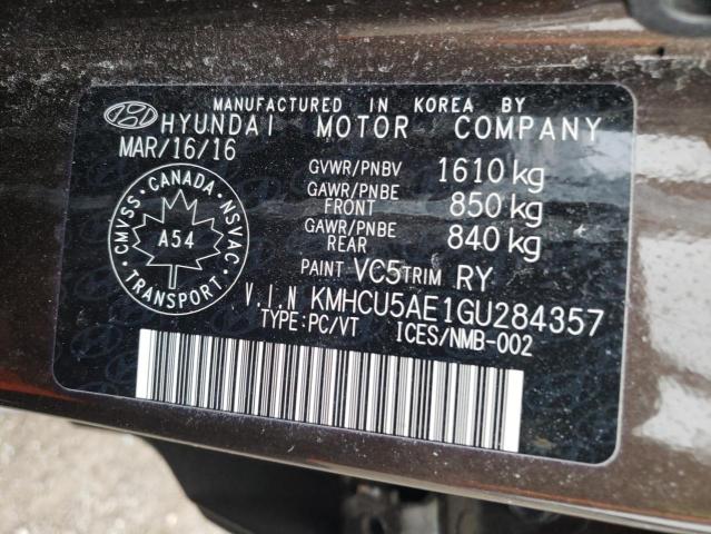 Photo 9 VIN: KMHCU5AE1GU284357 - HYUNDAI ACCENT SPO 