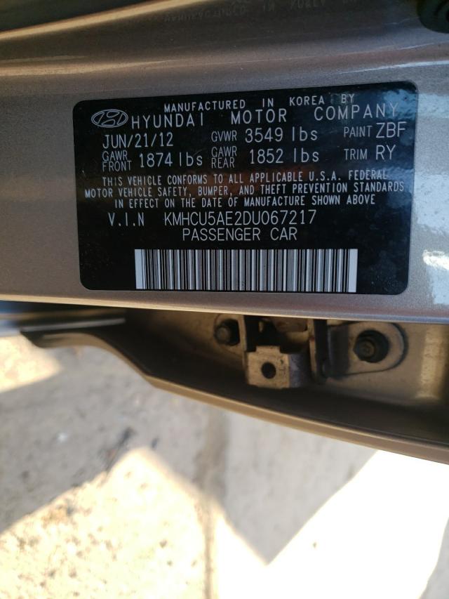 Photo 9 VIN: KMHCU5AE2DU067217 - HYUNDAI ACCENT GLS 